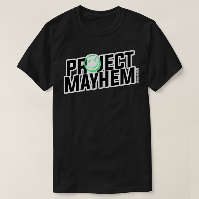 Camiseta PROJETO MAYHEM - Sticker do Clube de Luta (Frente do Design)