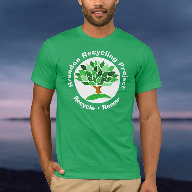 Camiseta Projeto Reciclagem. Reciclar e Renove. (Criador carregado)
