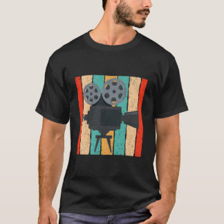 Camiseta Projetor de Filme de Câmera de Cinema