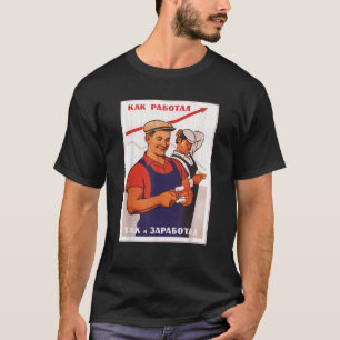 Camiseta Proletariado Economia URSS soviética Propaganda Po
