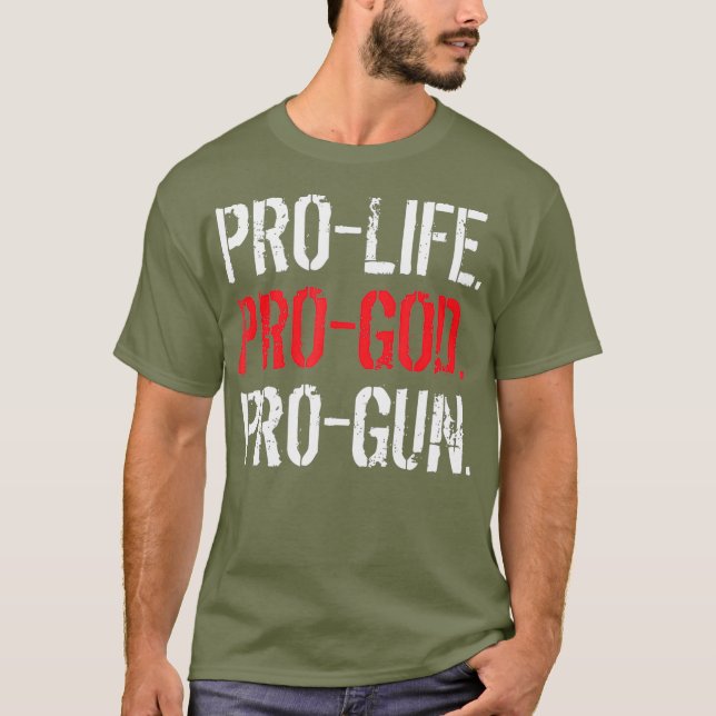 Camiseta ProLife ProGod ProGun (Frente)