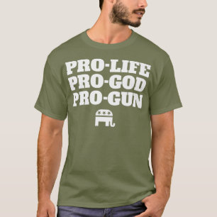 Camiseta ProLife ProGod ProGun Premium Conservador