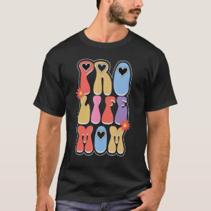 Camiseta Prolongamento Para Mulheres Homens Pro Life Retro