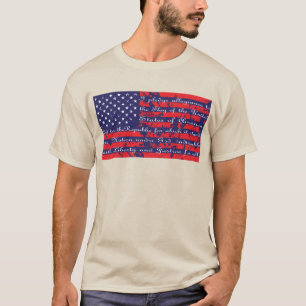 Camiseta Promessa de Alegação na Bandeira dos Estados Uni