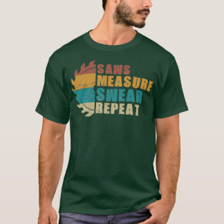Camiseta promessa repetida de medida de serra