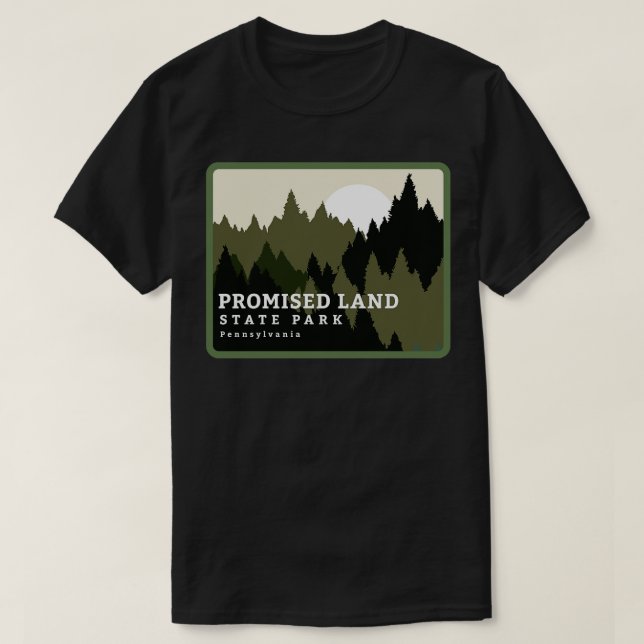 Camiseta Prometido Land State Park Pensilvânia Forest Sunri (Frente do Design)