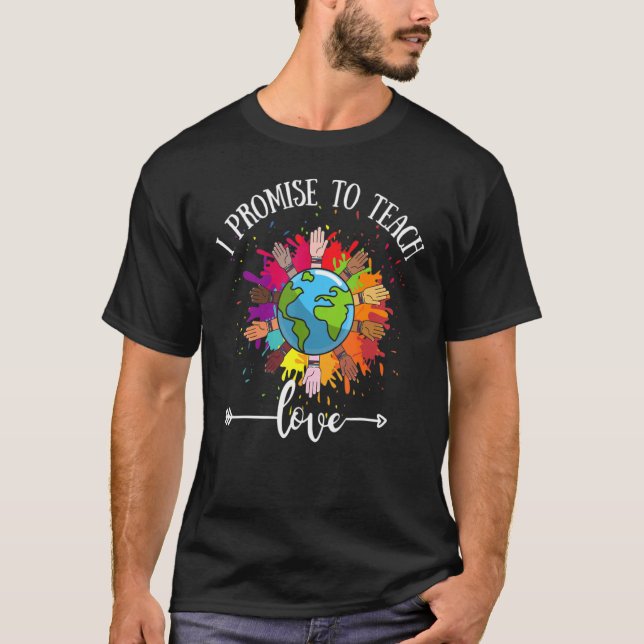 Camiseta Prometo Ensinar A Igualdade Da Diversidade E A Ig (Frente)
