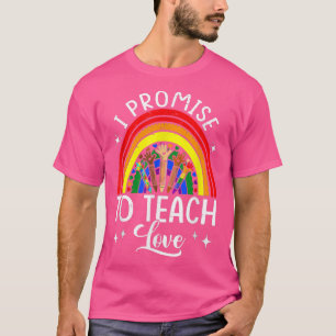 Camiseta Prometo Ensinar Ao Amor O Arco-Íris Autismo Melani