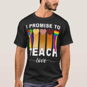 Camiseta Prometo Ensinar Orgulho LGBT Africano Ao Amor