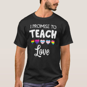 Camiseta Prometo Ensinar Orgulho Lgbtq Orgulho Orgulhoso Al