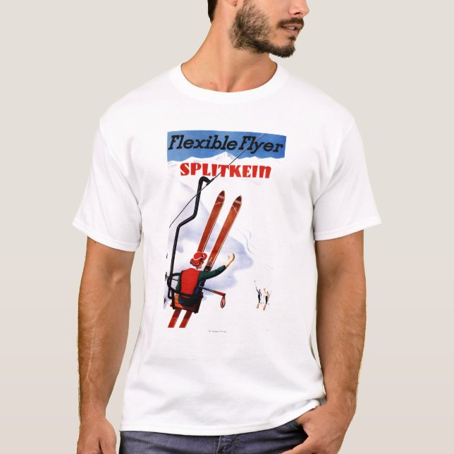 Camiseta Promo de madeira dos esquis de Splitkein do (Frente)