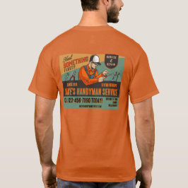 Camiseta Promo de Serviço de Manutenção Personalizado Retrô