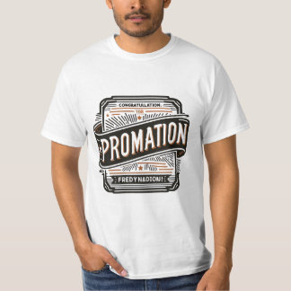 Camiseta promoção de felicitações de valor masculino