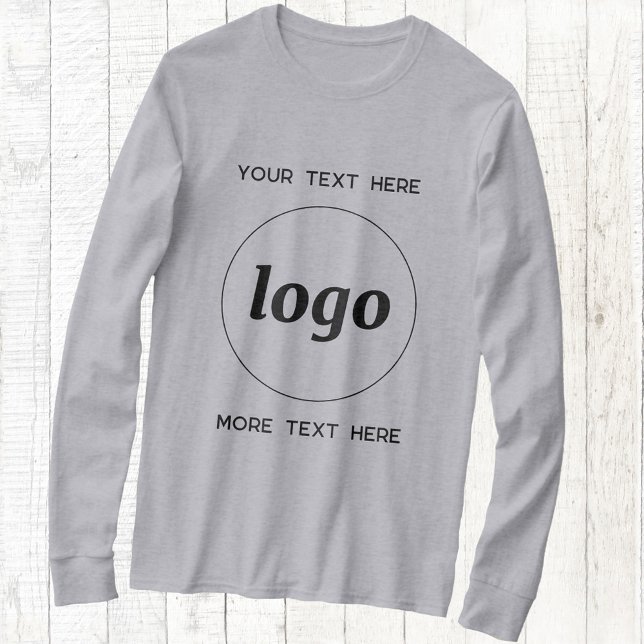 Camiseta Promoção Empresarial Simples com Logotipo e Texto (Logo and custom text business promotional t-shirt)