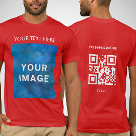 Camiseta Promocional de Imagem e Texto Personalizado do Cód