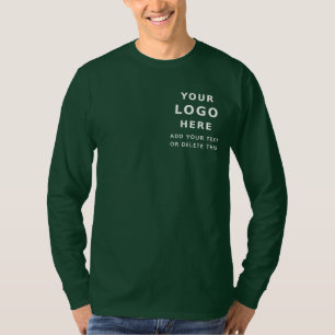 Camiseta Promocional de logotipo para sua empresa Folha lon
