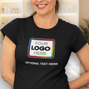 Camiseta promocional feminina de marca com logotip