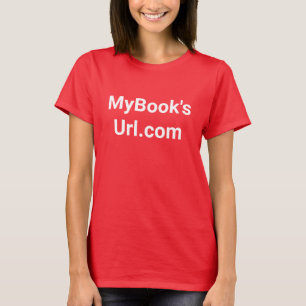 Camiseta promocional vermelho de autor com branco