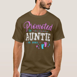 Camiseta Promoted To Auntie Est 2023  Pregnancy Reveal Girl