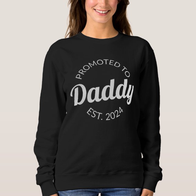 Camiseta Promoted To Daddy 2024 Future Soon To Be Father Ne (Frente)