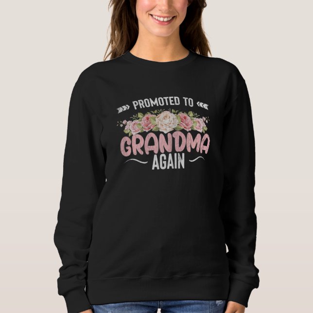 Camiseta Promoted To Grandma Again  Grandmother Nana Graphi (Frente)