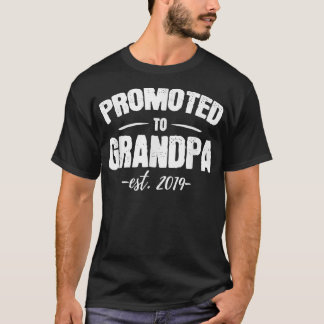 Camiseta Promoted to Grandpa 2019 New Grandfather to be Gif