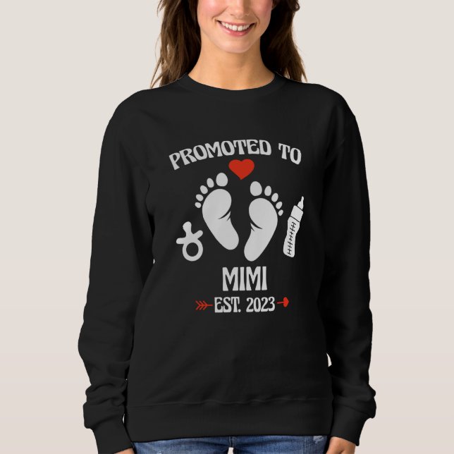 Camiseta Promoted To Mimi 2023 First Time New Grandma Pregn (Frente)