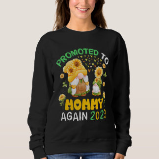Camiseta Promoted To Mommy Again 2023 Sunflowers Gnomes Bab