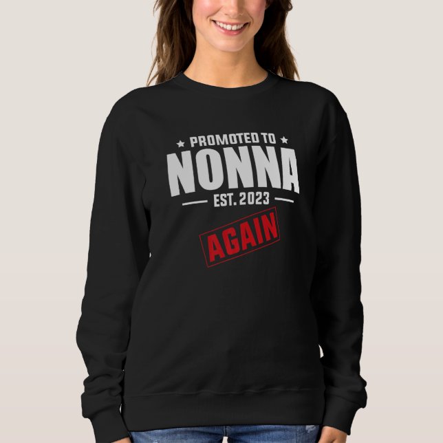 Camiseta Promoted To Nonna Again 2023  Pregnancy Announceme (Frente)