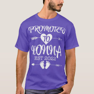 Camiseta Promoted To Nonna EST 2022 Pregnancy Reveal