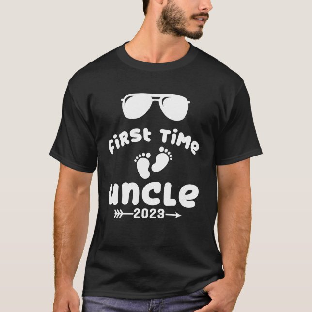 Camiseta Promoted To Uncle 2023 First Time Uncle 2023 (Frente)
