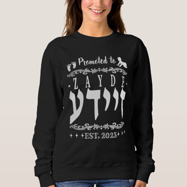 Camiseta Promoted to Zayde Grandad in Yiddish Israel 2023 (Frente)