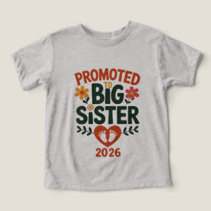 Camiseta Promovida a Irmã Mais Velha 2026 Irmã Mais Velha F