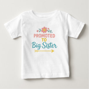 Camiseta Promovida a Irmã Mais Velha Anúncio de Irmã Fofa