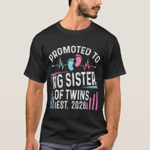 Camiseta Promovida a Irmã Mais Velha de Gêmeos Est 2026 Bab