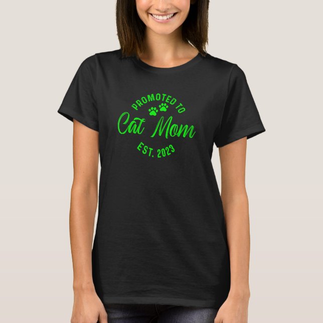 Camiseta Promovida a Mãe de Gato 2023 16 (Frente)