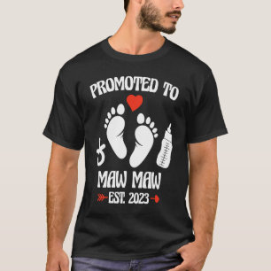 Camiseta Promovida a Maw Maw 2023 Primeira Vez Nova Avó Pr