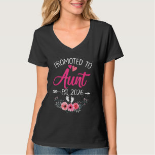 Camiseta Promovida a Tia Est. 2026 Anúncio de Gravidez