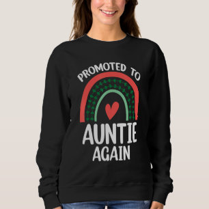 Camiseta Promovida a Tia Novamente 2023 Arco-íris Novo Bebê
