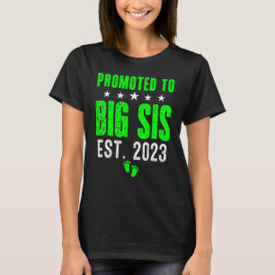 Camiseta Promovida Para A Irmã Grande Est 2023 Cute Big Sis