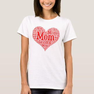Camiseta Promovida para a mãe de 2024, nova mãe, primeira v