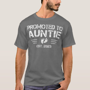 Camiseta Promovida para a tia Est 2023 Revisão de Gravidez