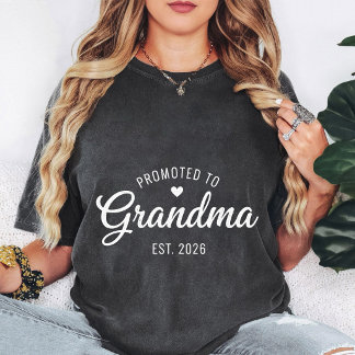 Camiseta Promovida para Avó Est 2026 Coração