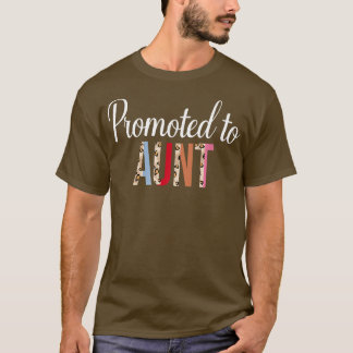 Camiseta Promovido A Anunciação De Gravidez Leopard T-