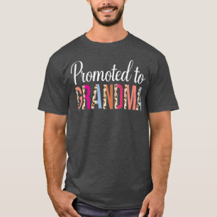 Camiseta Promovido A Anúncio De Gravidez Da Avó Leopard