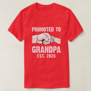 Camiseta Promovido a Avô 2025 Anúncio de Gravidez