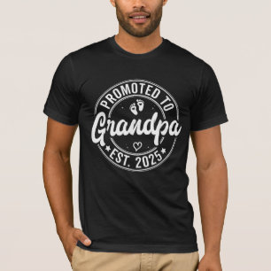 Camiseta Promovido a Avô Est 2025 Novos Avós 2025