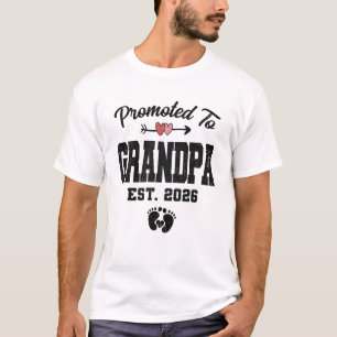Camiseta Promovido a Avô Est 2026 Pais de Primeira Viagem D