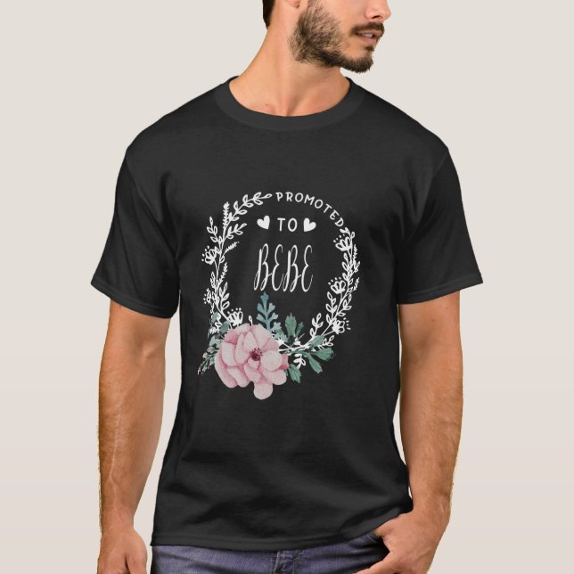 Camiseta Promovido a BEBE Flower Mads Day Matching Fami (Frente)