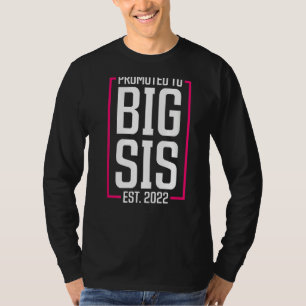 Camiseta Promovido À Big Sister 2022 Big Sis Em Breve Para 